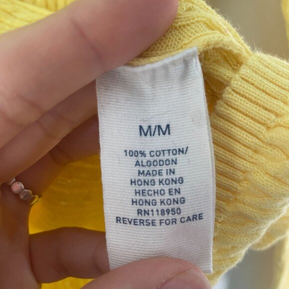 Polo Jeans 100% Cotton Y2K Womens Lightweight Sweater Butter Yellow Size M - Picture 6 of 8